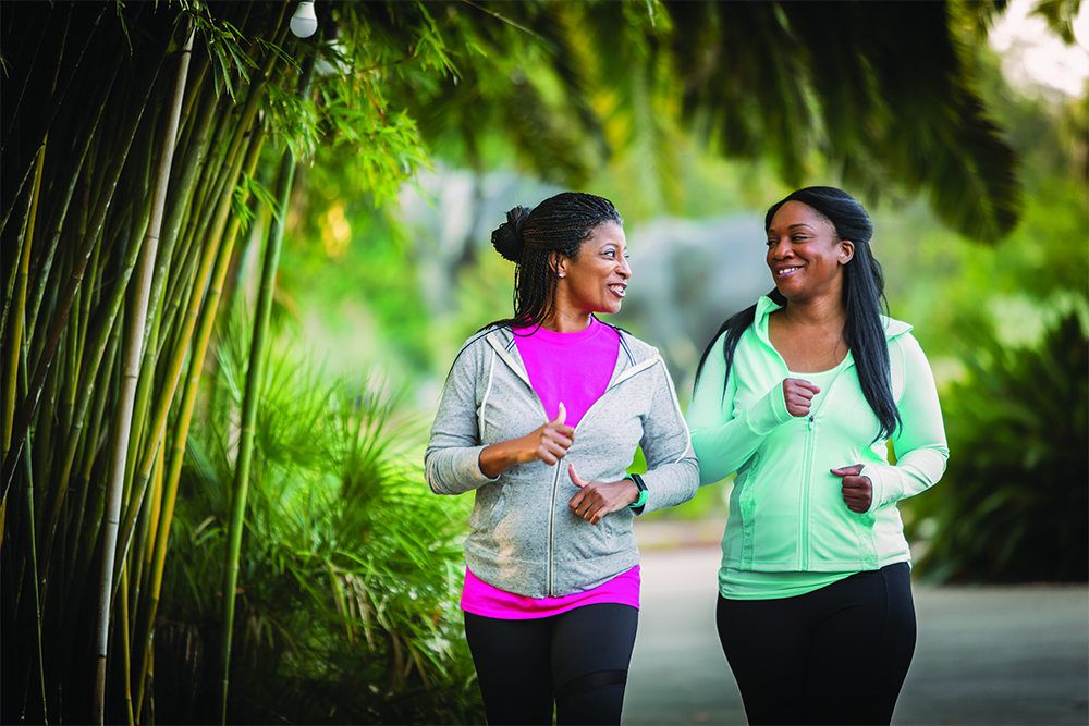 African American women smiling together