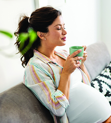 Woman relaxing at home