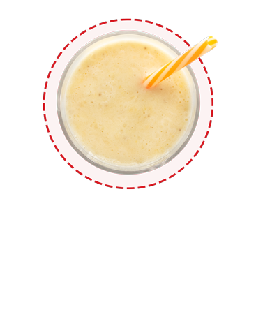 Vitamina de banana, laranja e abacaxi