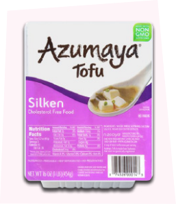 Azumaya Tofu package with nutritional information