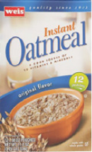 Box of instant oatmeal on display