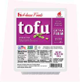 Tofu package, extra firm variety